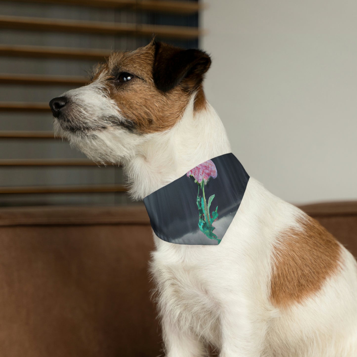 "Aight Against the Storm: La historia de una flor solitaria" - The Alien Pet Bandana Collar