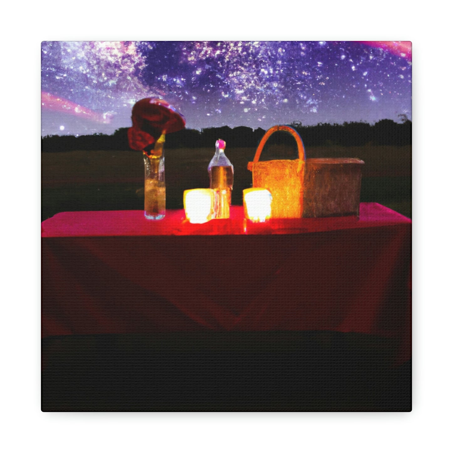 "Nighttime Enchantment: A Romantic Picnic Under the Stars" - The Alien Canva