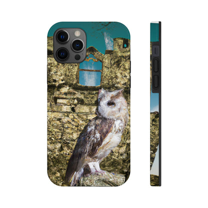 "A Sentinal Among Ruins: An Unstirred Owl's Perch" - Die Alien Tough Phone Cases