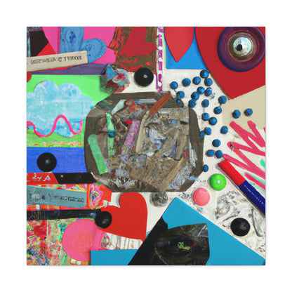 "Express Yourself: A Found Object Collage" - Canvas