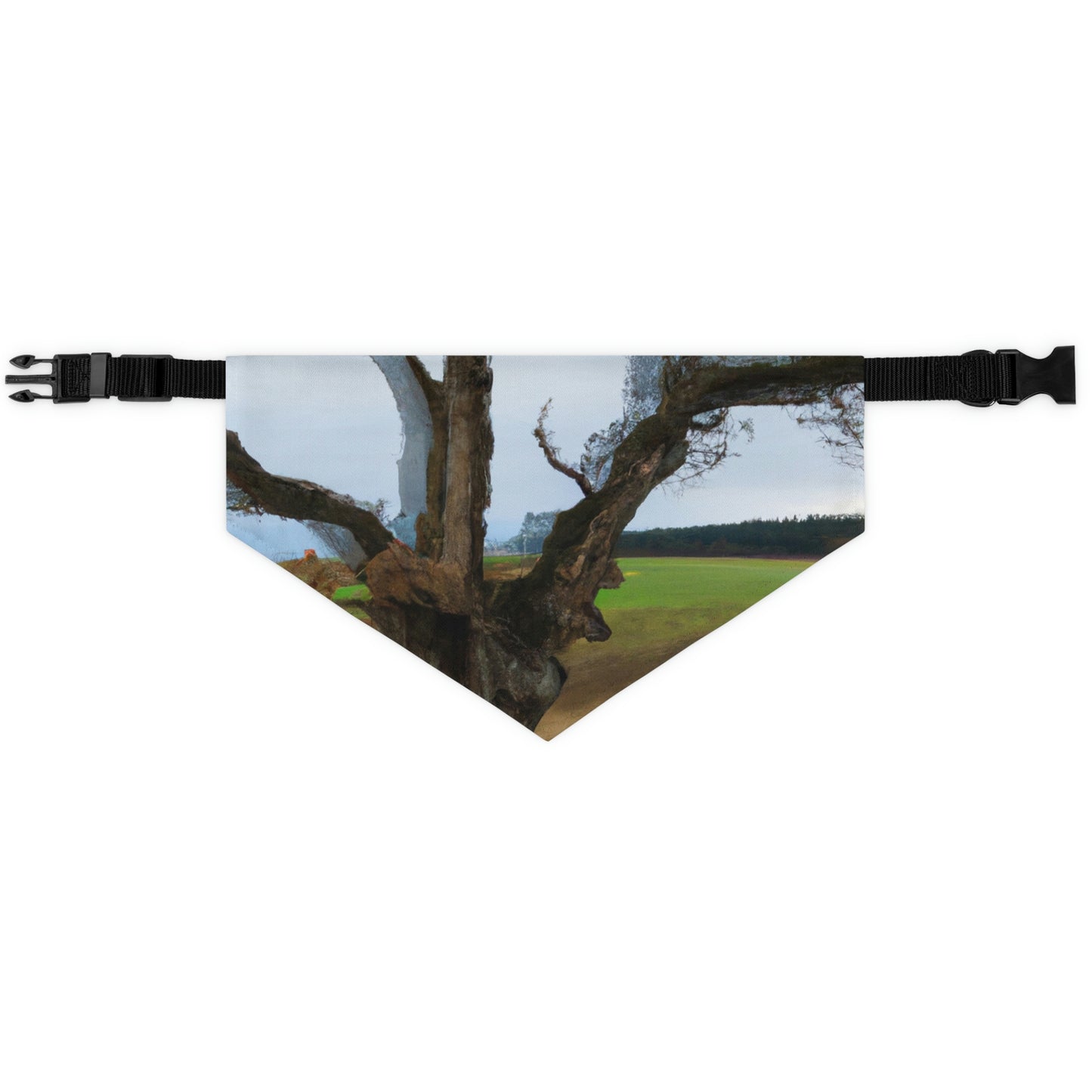 "A Shadow in the Meadow: The Last Standing Tree" - The Alien Pet Bandana Collar