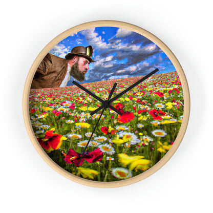 "Un maravilloso recorrido por el esplendor floral" - El reloj de pared alienígena