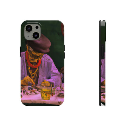 "Ein Meister des Ausbesserns: Ein älterer Uhrmacher, der eine antike Uhr restauriert" - The Alien Tough Phone Cases