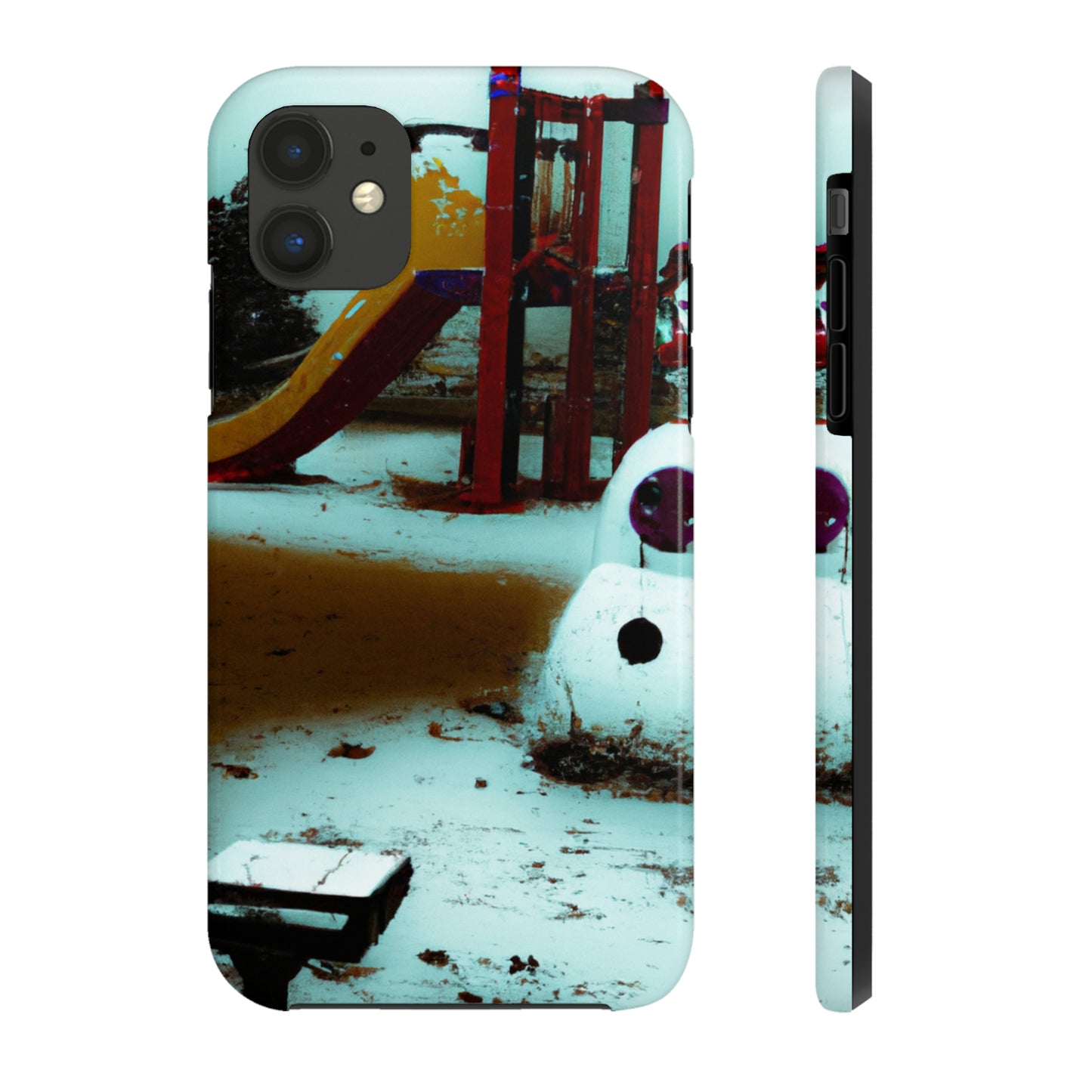 "Melancholy Snowman in a Silent Playground" - The Alien Tough Phone Cases