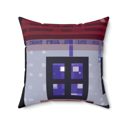 "Caper in the Mansion: A Raccoon's Adventure" - The Alien Square Pillow