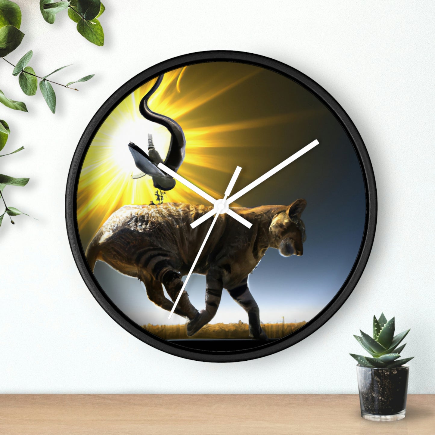 "A Purrfect Sunbeam Moment" - The Alien Wall Clock