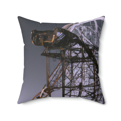 "Starstruck Rollercoaster" - The Alien Square Pillow