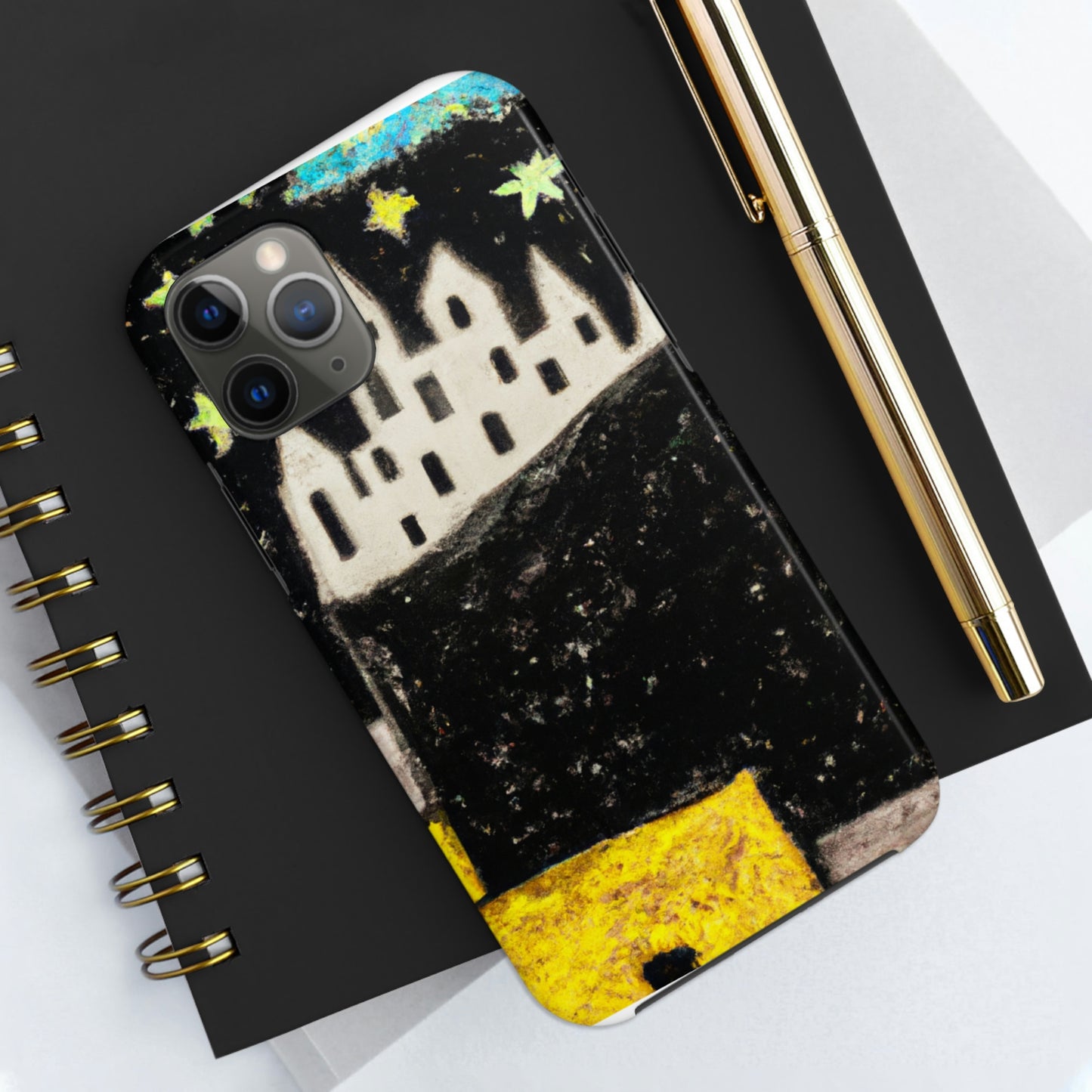 "Cosmic Oasis: Eine Reise in eine schwimmende Stadt inmitten des Sternenmeers" - Die Alien Tough Phone Cases