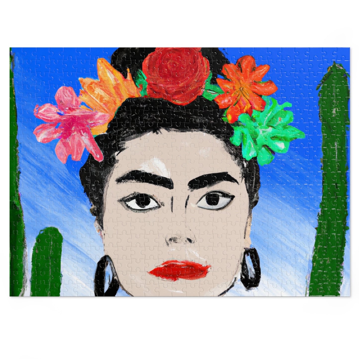 "Frida Ardiente: Pintando un ícono mexicano con cultura colorida" - The Alien Jigsaw Puzzle