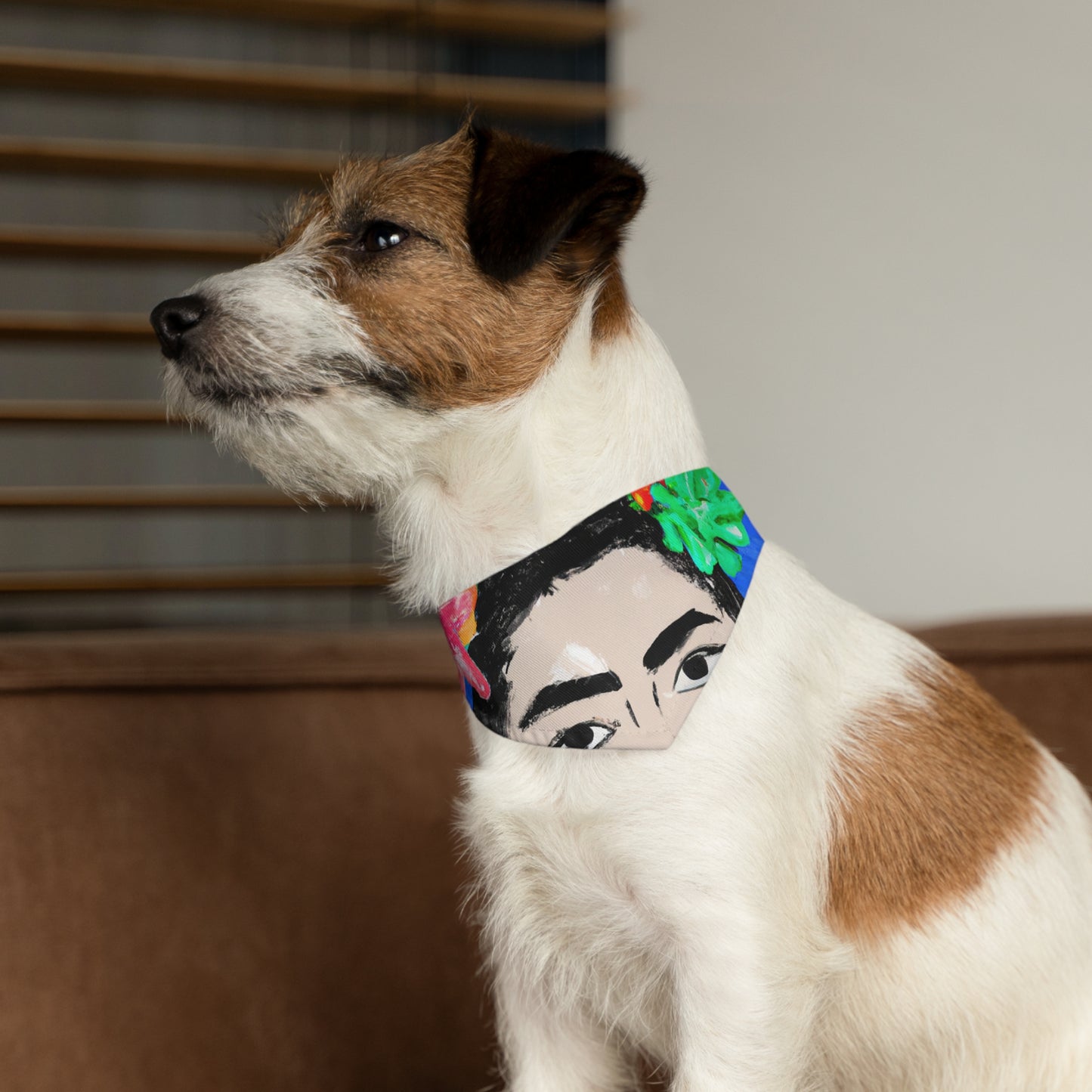 "Fiery Frida: Painting a Mexican Icon with Colorful Culture" - The Alien Pet Bandana Collar