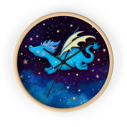 "A la deriva entre las estrellas: La historia de un bebé dragón" - El reloj de pared alienígena