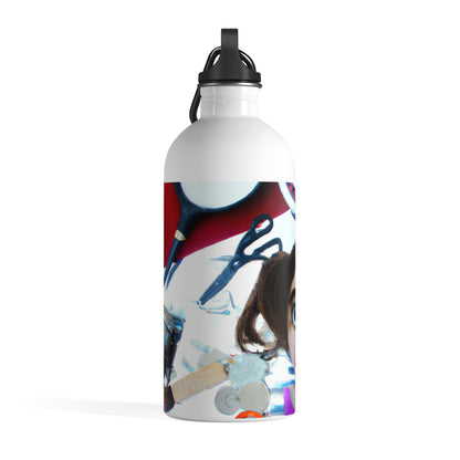 "Found Objects Self-Portrait" - The Alien Stainless Steel Water Bottle