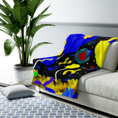 "A Starry Night Rainbow" - The Alien Sherpa Fleece Blanket