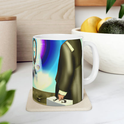 'A Strange New World: The Time Travellers' Journey' - The Alien Ceramic Mug 11 oz