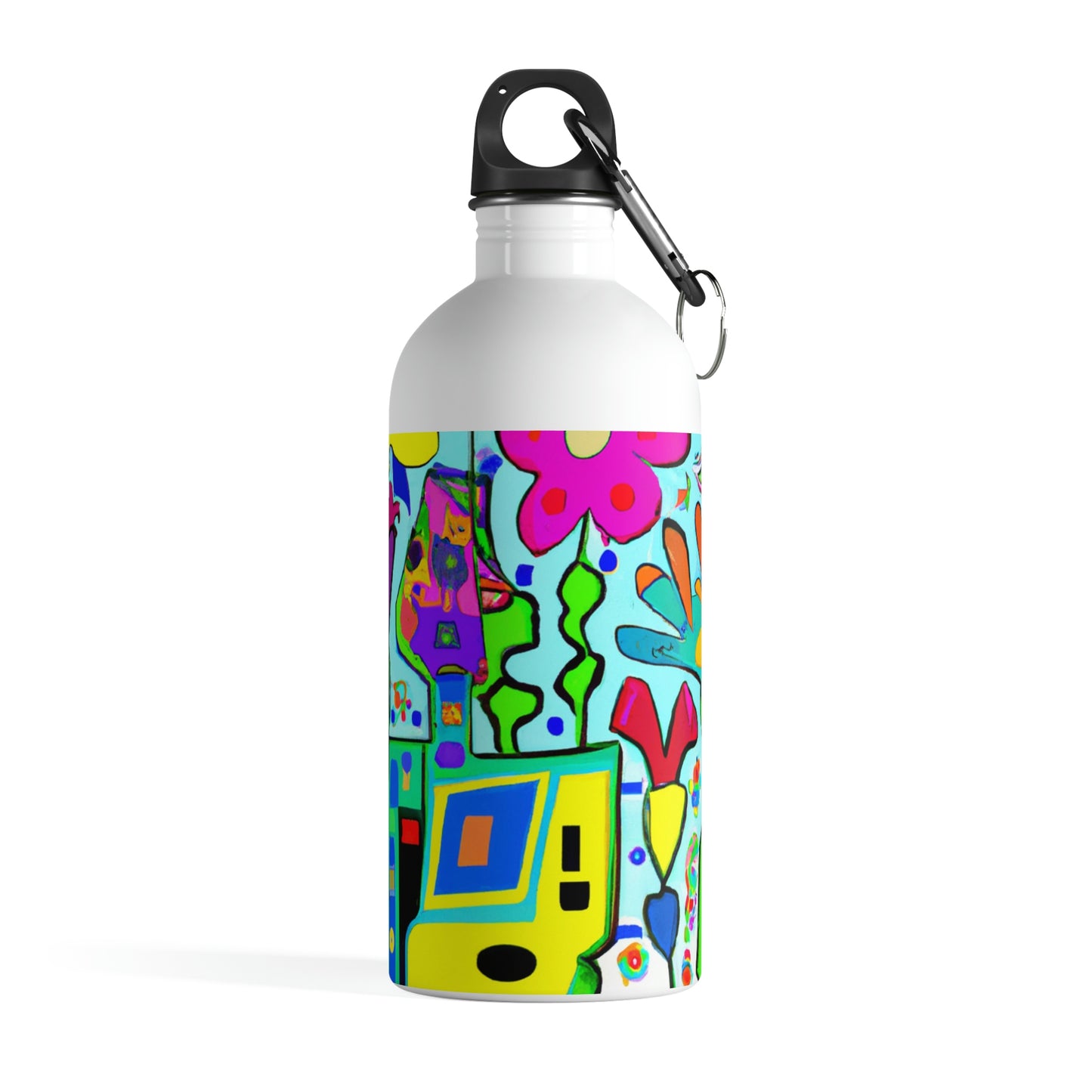 "A Mystical Garden of Rainbow Petals" - The Alien Stainless Steel Water Bottle