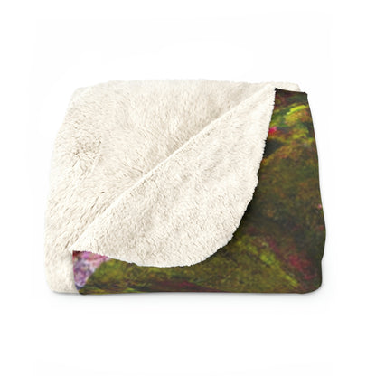 "A Moment of Calm Beneath the Cherry Blossoms" - The Alien Sherpa Fleece Blanket