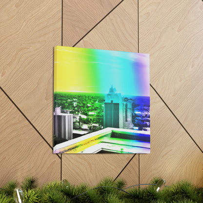 "Urban Splendor: The City Skyline from Above" - Canvas