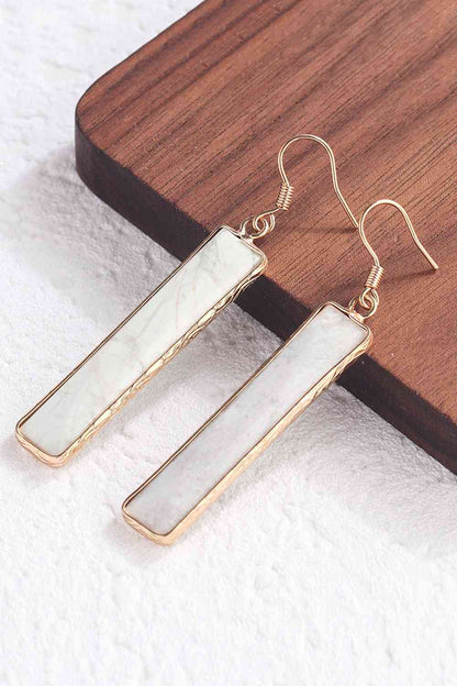 Pendientes colgantes de piedra natural