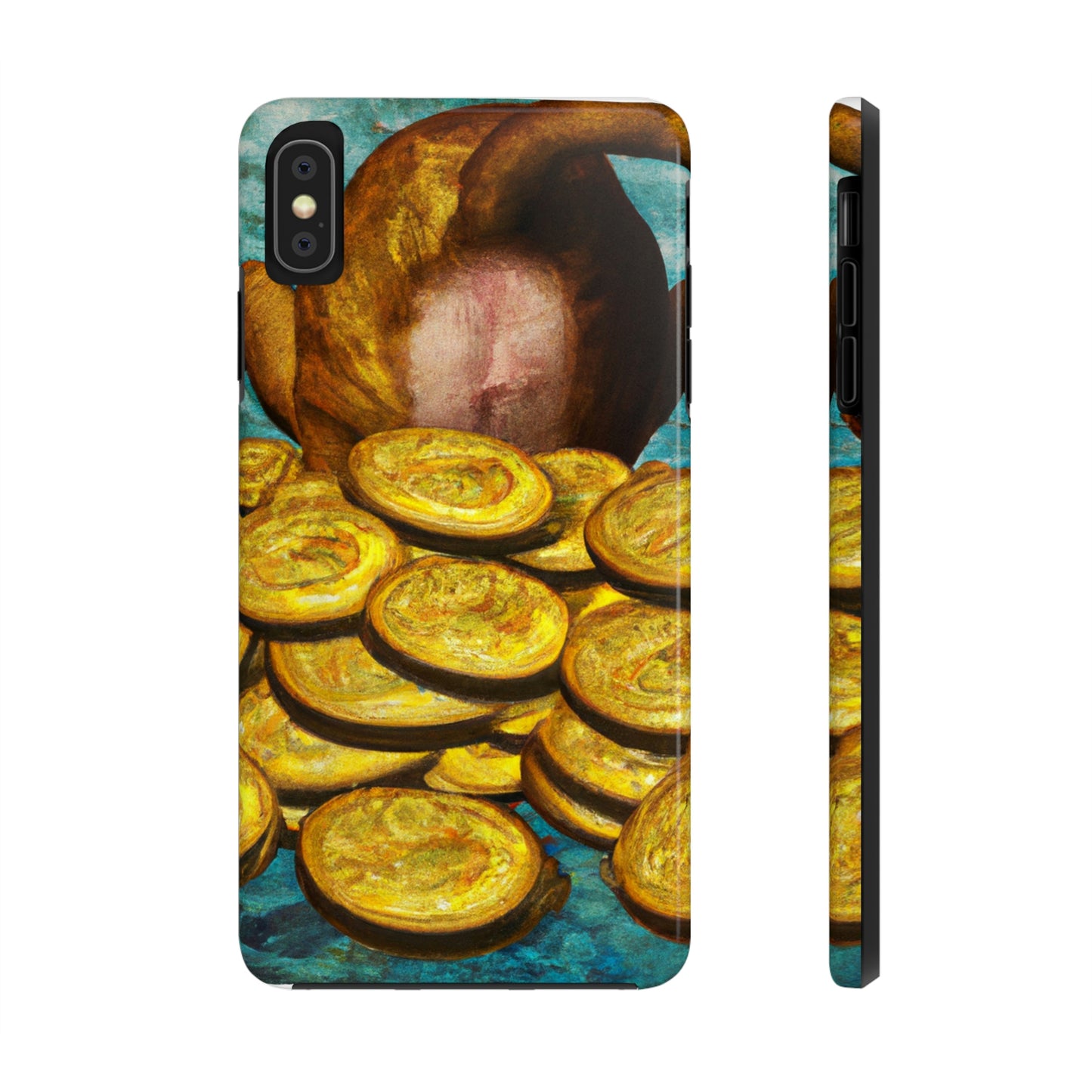 "Feline Fortune in a Foliage of Finances" - Die Alien Tough Phone Cases