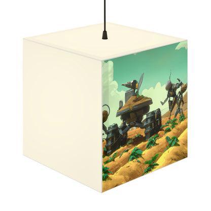 "Harvesting Hope: A Post-Apocalyptic Tale of Robot Farmers" - The Alien Light Cube Lamp