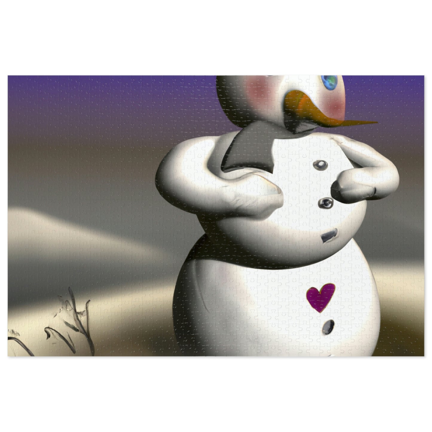 "Chilly But Hopeful: The Snowman's Quest For A Hug" - Das Alien-Puzzle