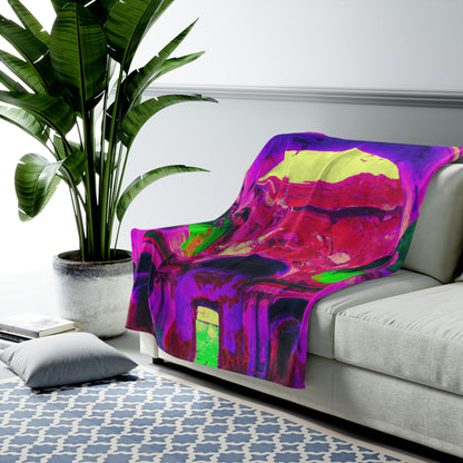 Mystical Madness: Crazy Colors in the Forgotten Cathedral - The Alien Velveteen Plush Blanket