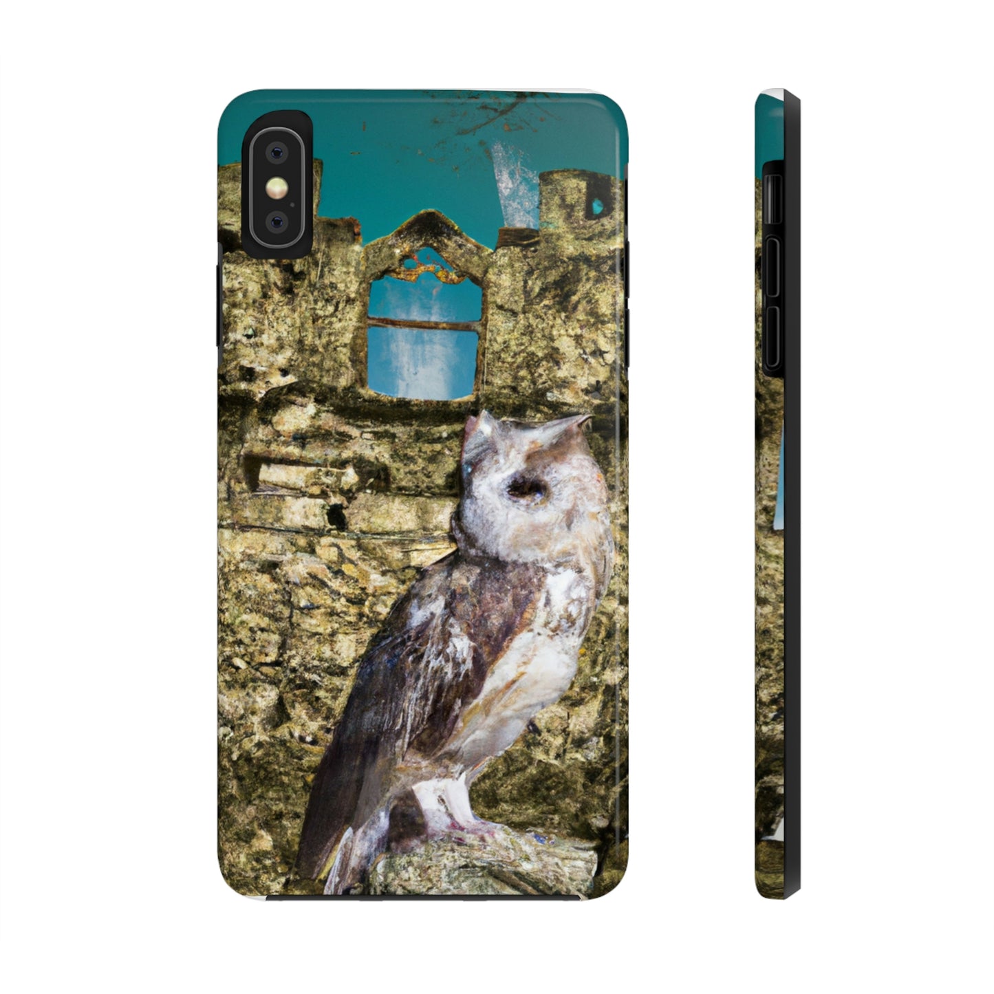 "A Sentinal Among Ruins: An Unstirred Owl's Perch" - Die Alien Tough Phone Cases