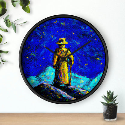 "Lone Mage on the Frozen Summit" - El reloj de pared alienígena