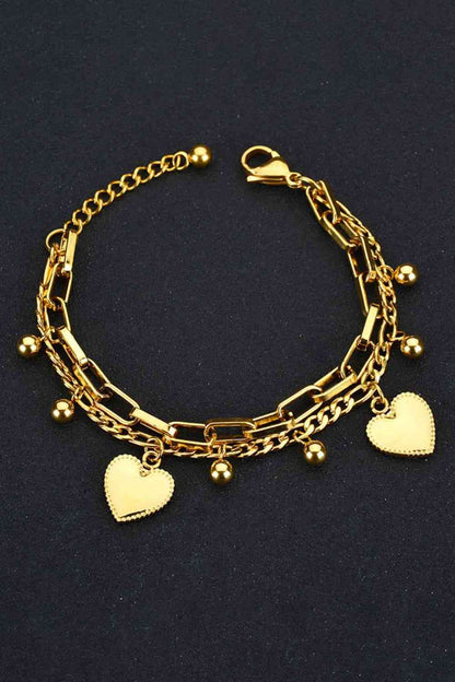 Herz-Charm-Armband aus Edelstahl