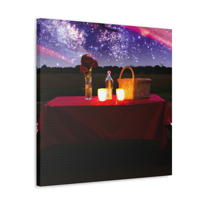 "Nighttime Enchantment: A Romantic Picnic Under the Stars" - The Alien Canva