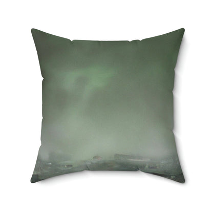 "Conundrum in the Ruins" - The Alien Square Pillow