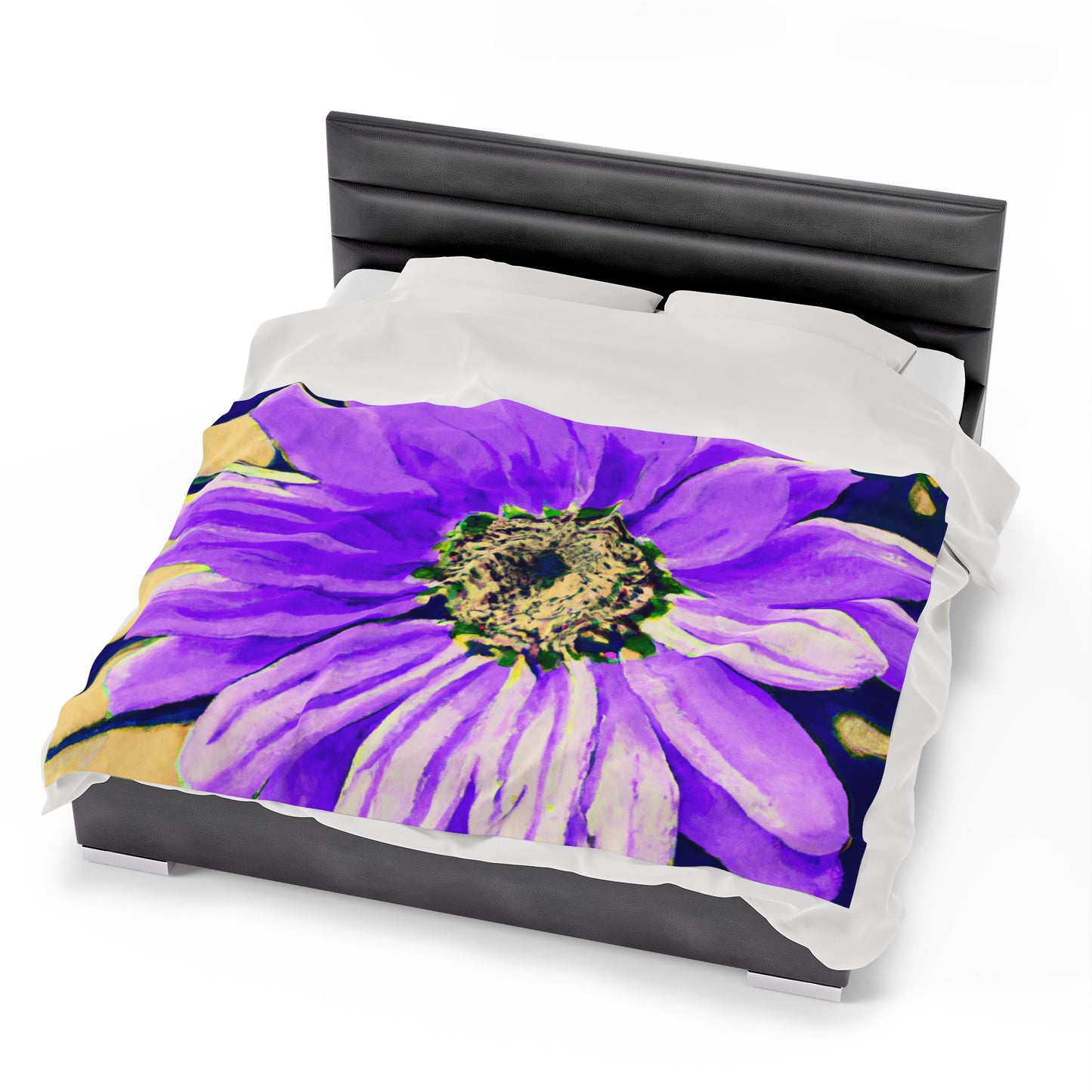 Purple Petals Popping: Create an Eye-Catching Daisy-Rose Fusion - The Alien Velveteen Plush Blanket