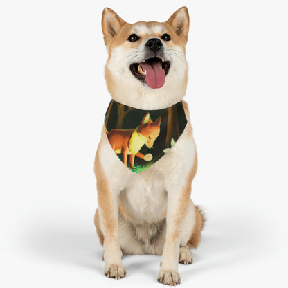 "The Gem-Seeking Fox in the Enchanted Forest" - The Alien Pet Bandana Collar