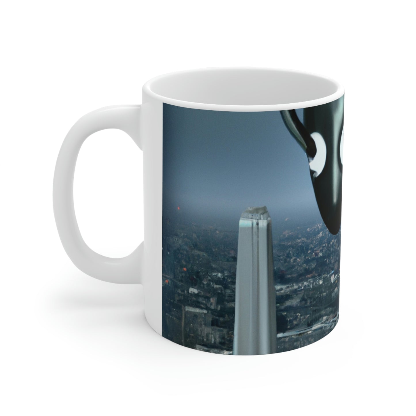 "A Distant Spark: An Alien's Search for Sanctuary in the City." - The Alien Ceramic Mug 11 oz