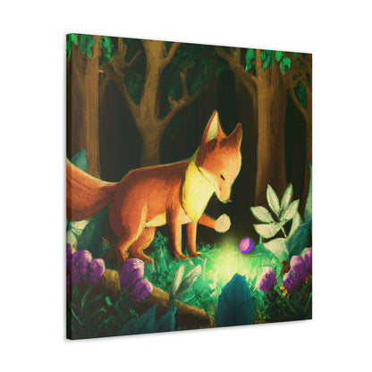 "The Gem-Seeking Fox in the Enchanted Forest" - The Alien Canva