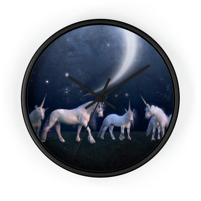 "Moonlit Mystique" - The Alien Wall Clock