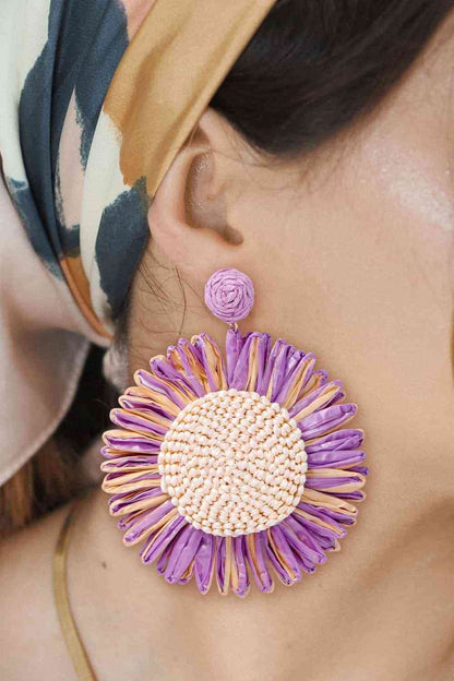 Pendientes colgantes con forma de flor