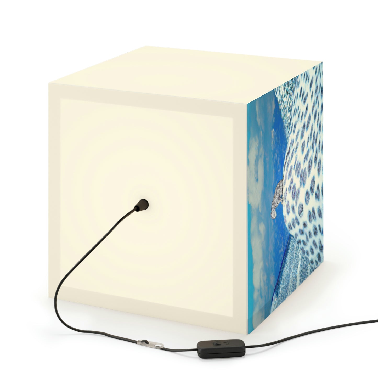 "Lonely Perch of the Snow Leopard" - The Alien Light Cube Lamp