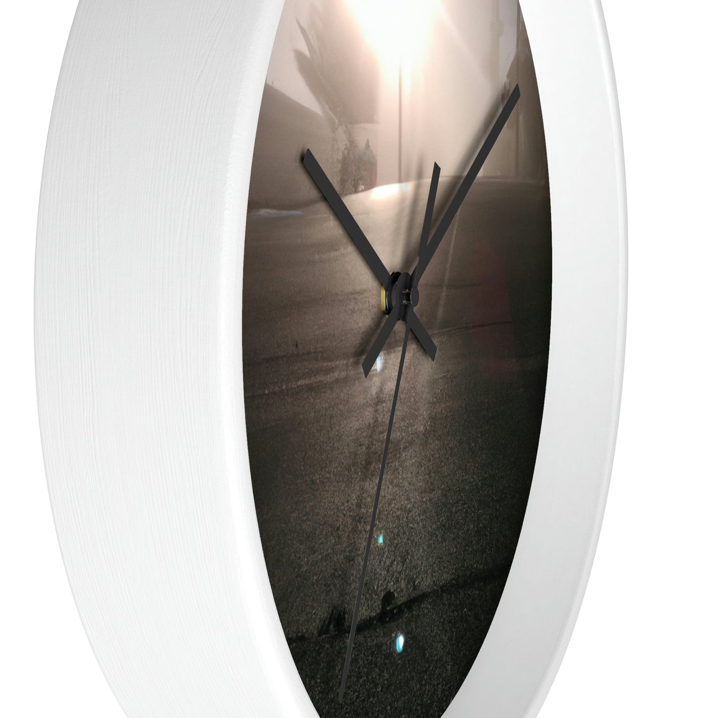 "A Gleaming Dawn in a Misty City". - The Alien Wall Clock