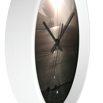 "A Gleaming Dawn in a Misty City". - The Alien Wall Clock