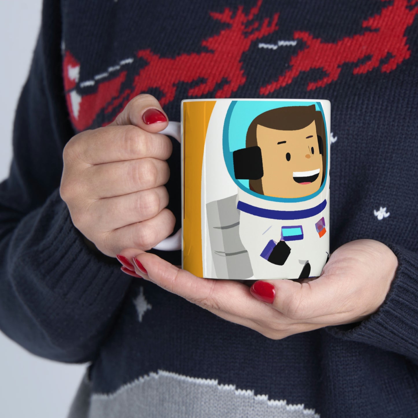 "A Voyage of Celestial Smiles" - The Alien Ceramic Mug 11 oz