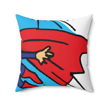 The Terrified Winged Wonder - The Alien Square Pillow