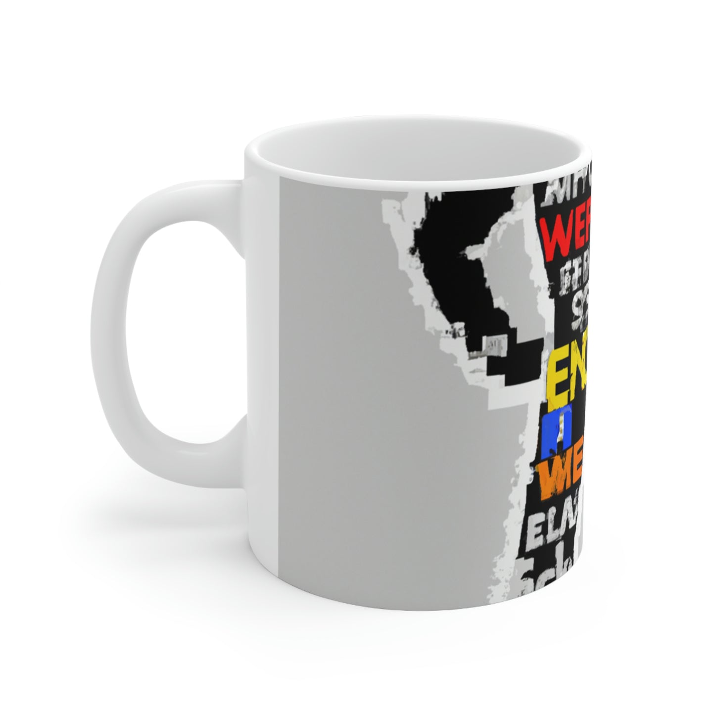 Superhéroe Word Pop Art - Taza de cerámica Alien 11 oz