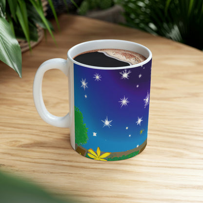 "A Celestial Garden of Color" - The Alien Ceramic Mug 11 oz