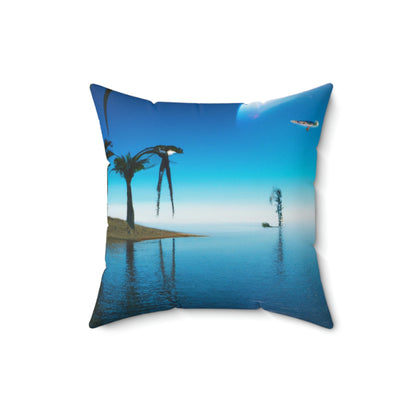 "Invasion of the Island E.T.s" - The Alien Square Pillow