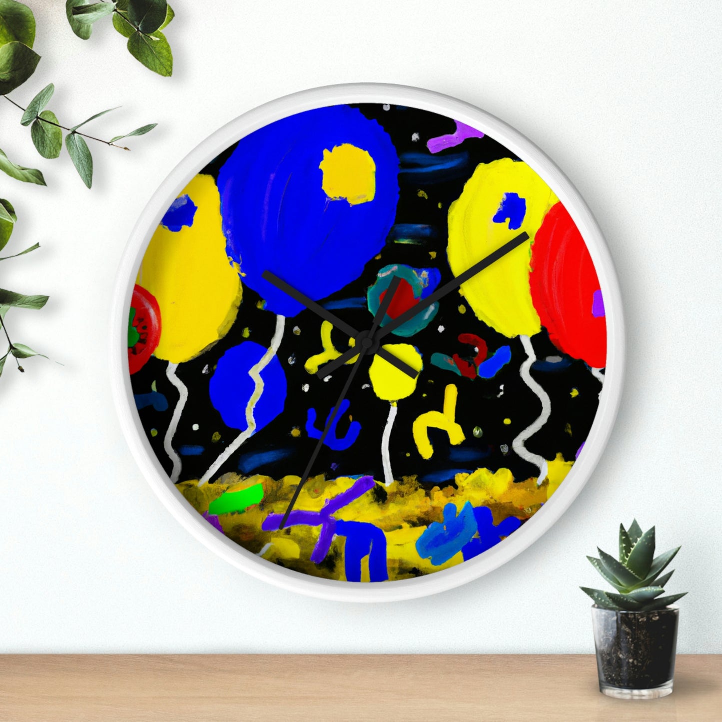 "A Starry Night Rainbow" - El reloj de pared alienígena