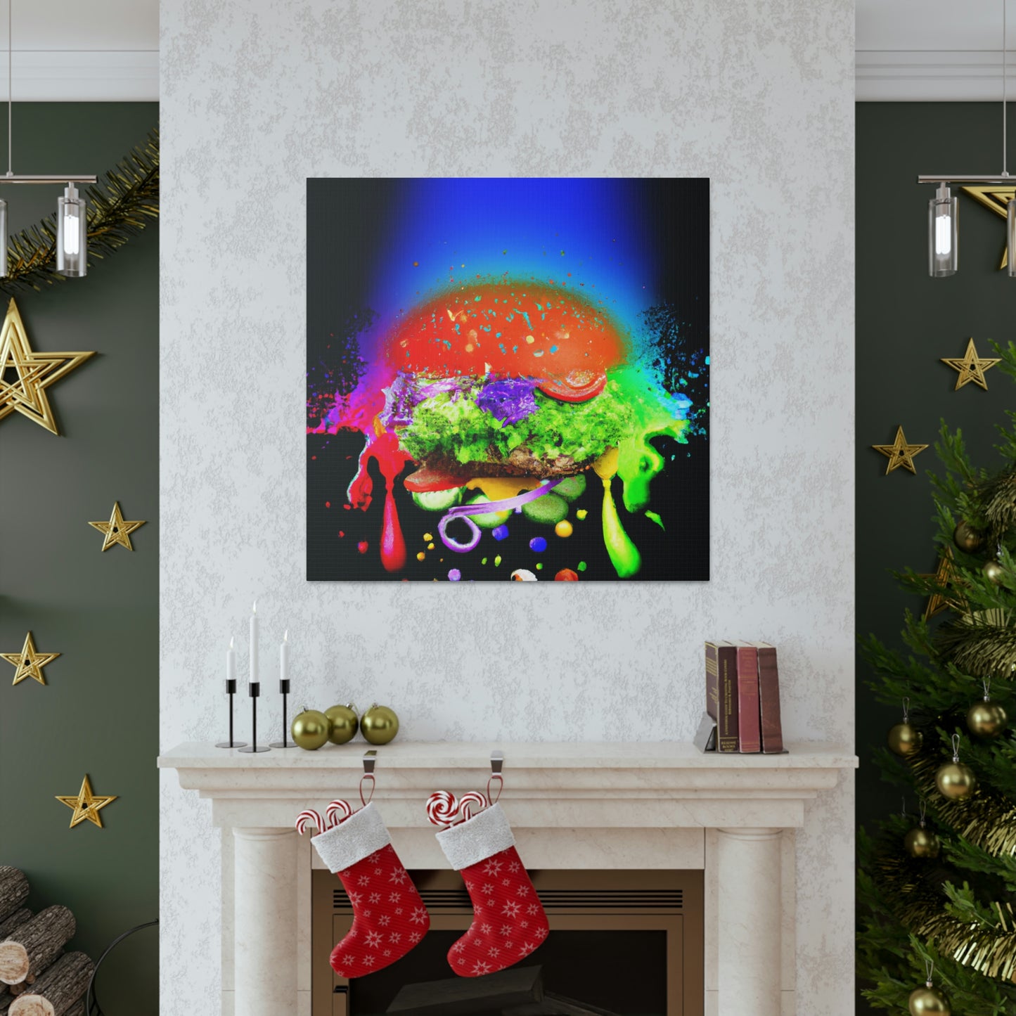 "Burger Rainbow" - Die Alien-Canva