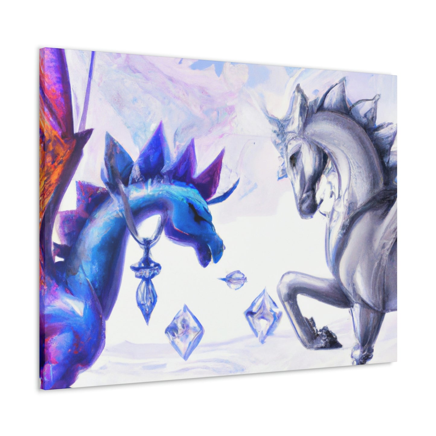 "The Crystal War: Dragon vs Pegasus" - The Alien Canva