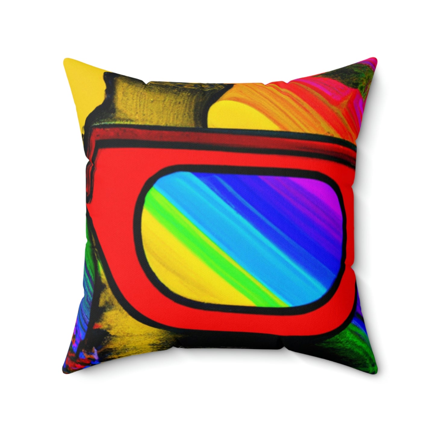 "Coole Katze mit Sonnenbrille" - Das Alien Square Pillow