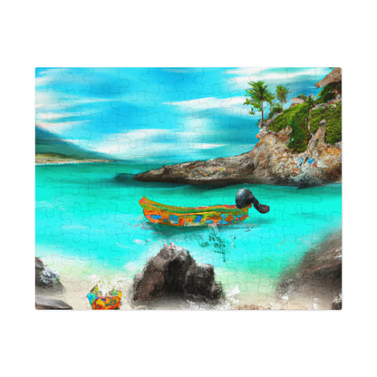 "Fiesta Caribeña en la Playa - Una Exploración Digital de la Cultura Mexicana" - The Alien Jigsaw Puzzle